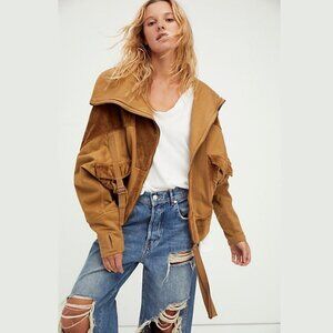 Free People x Nicholas K Bastie Sweatshirt Jacket in Earth Small